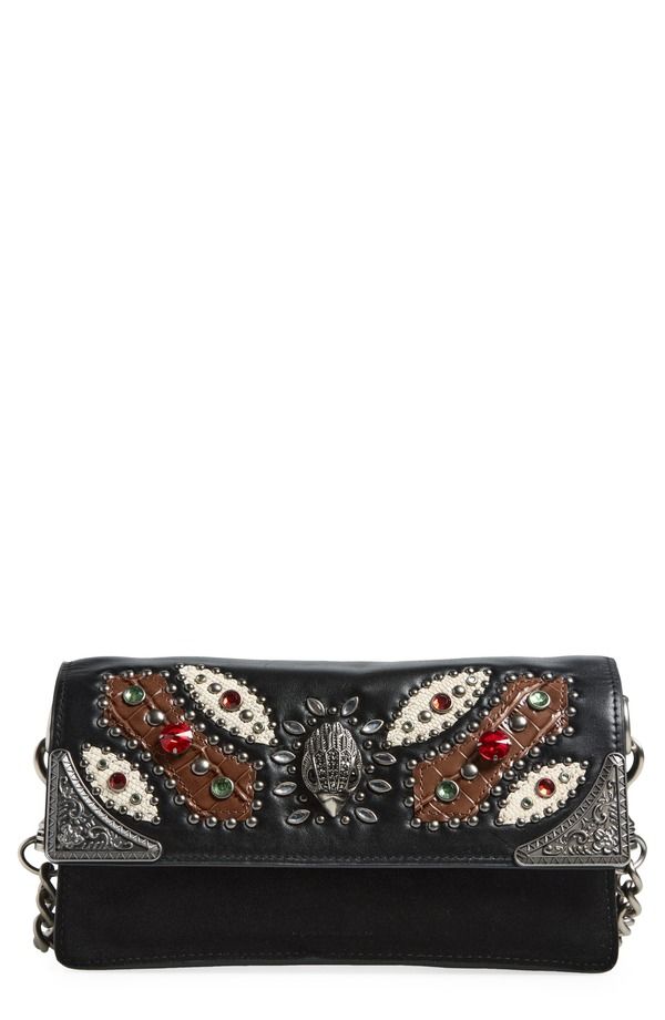 カートジェイガーロンドン レディース バッグ レザー Kurt Geiger London Sloane Soft Leather Shoulder Bag CHARCOAL チャコール