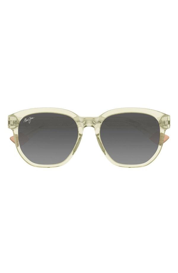 マウイジム メンズ アクセサリー サングラス・アイウェア プラスサイズ Maui Jim Akahai 55mm PolarizedPlus2 Square Sunglasses YELLOW イエロ