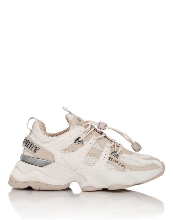 プレイン スポーツ レディース シューズ スニーカー PLEIN SPORT Runner Beast X01 Unisex Unisex beige ベージュ