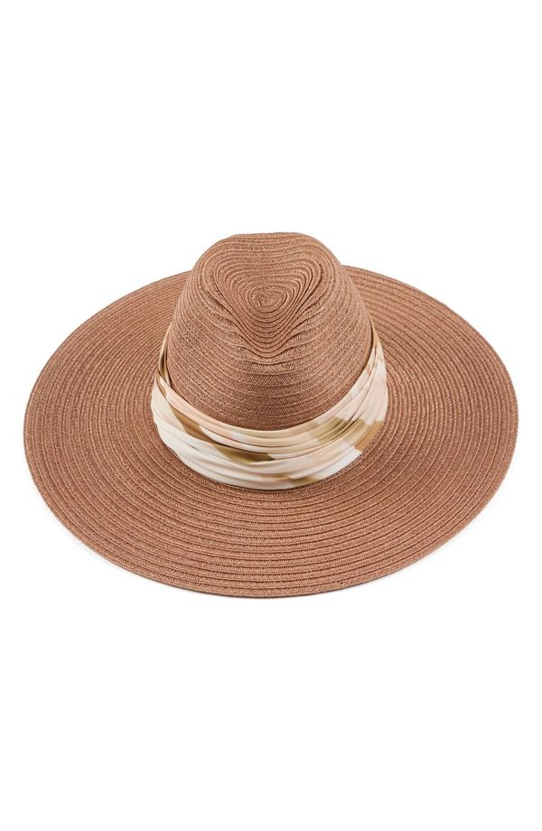 ユージニアキム レディース アクセサリー 帽子 Eugenia Kim Emmanuelle Wide Brim Packable Fedora FAWN