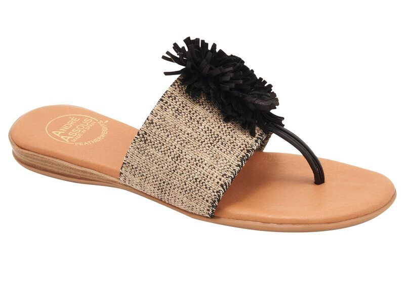 アンドレアース レディース シューズ サンダル Andre Assous Novalee Featherweight Sandal BlackBeige ブラック