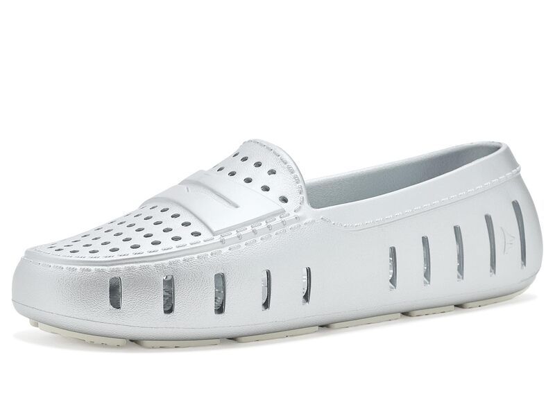 フローファ レディース シューズ スリッポン・ローファー Floafers Posh Driver 20 Silver MetallicBright White ホワイト