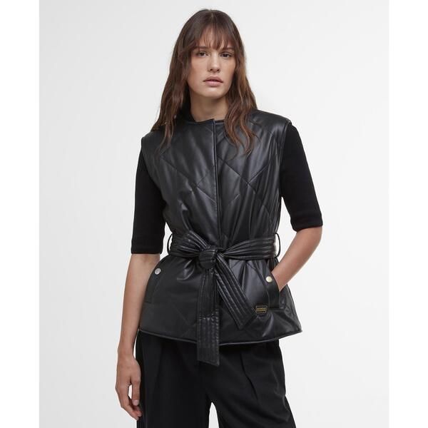 バブアー レディース アウター ベスト キルティング レザー ジレ フェイクレザー Barbour International Womens Rosa Faux Leather Quilted Bel 28,324円
