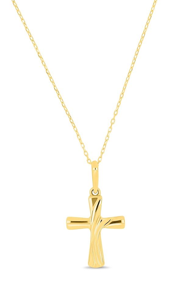 ボニー レヴィ レディース アクセサリー ネックレス・チョーカー レース Bony Levy 14K Gold Textu red Cross Pendant Necklace Online Trun