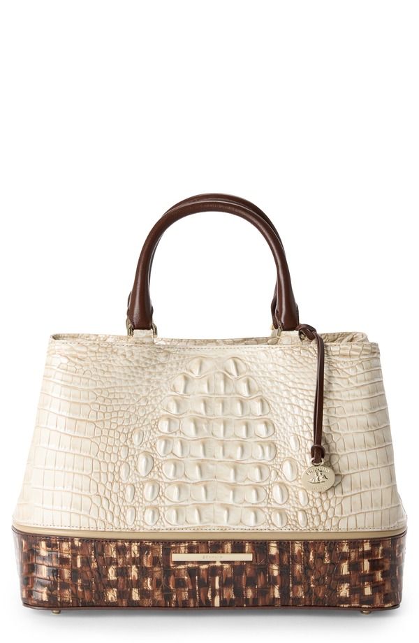 ブランミン レディース バッグ レザー Brahmin Small Denise Croc Embossed Leather Satchel IVORY MULTI アイボリー 70,290円