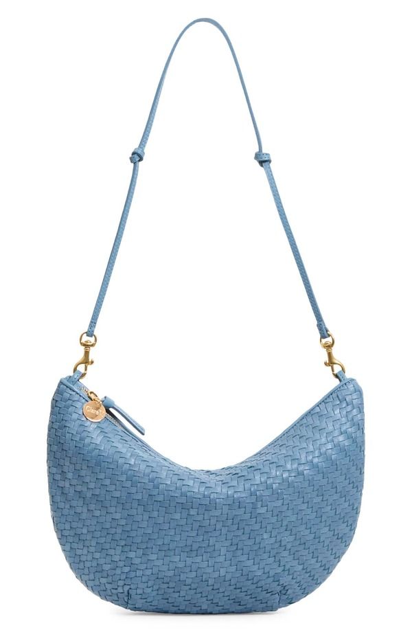 クレアブイ レディース バッグ レザー Clare V Lune Woven Zig Zag Leather Shoulder Bag DUSTY BLUE ブルー 70,290円