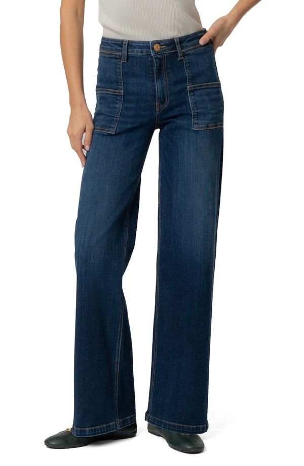 カットフロムザクロス レディース ボトムス デニムパンツ ワイドレッグ ハイウエスト ジーンズ KUT from the Klothe Jean High Waist Wide Leg Jeans E
