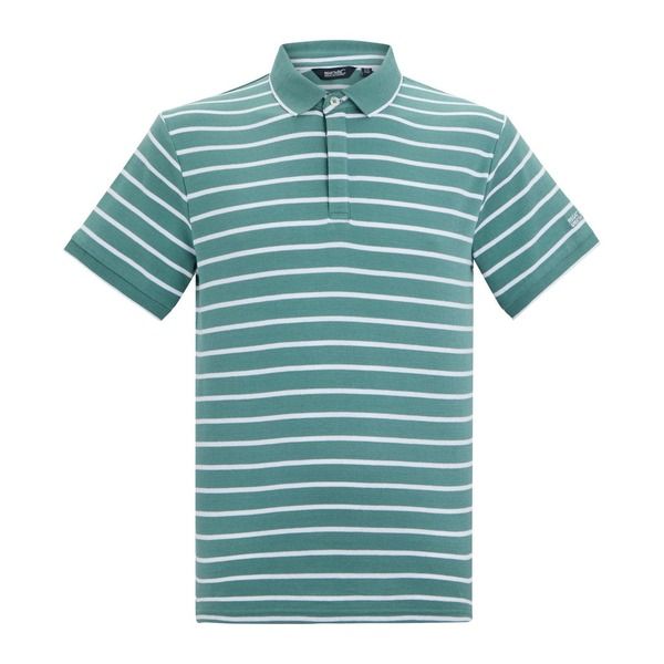 レガッタ メンズ トップス ポロシャツ Regatta Tiver Striped Polo Shirt Arctic and White ホワイト