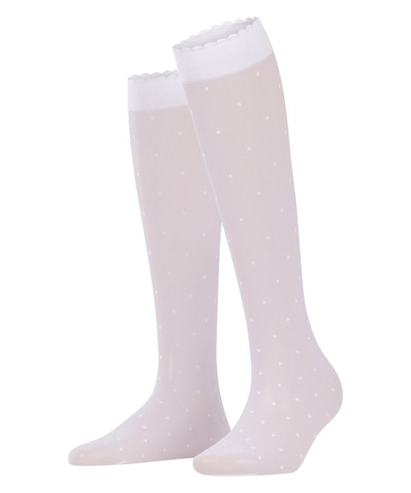 ファルケ レディース アンダーウェア 靴下 シアー Falke Dot 15 Denier Sheer Knee High Socks White ホワイト
