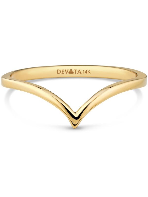 デヴァタ レディース アクセサリー 指輪 DEVATA Chevron Ring in 14K Gold 6mm Yellow Gold イエロー 71,390円