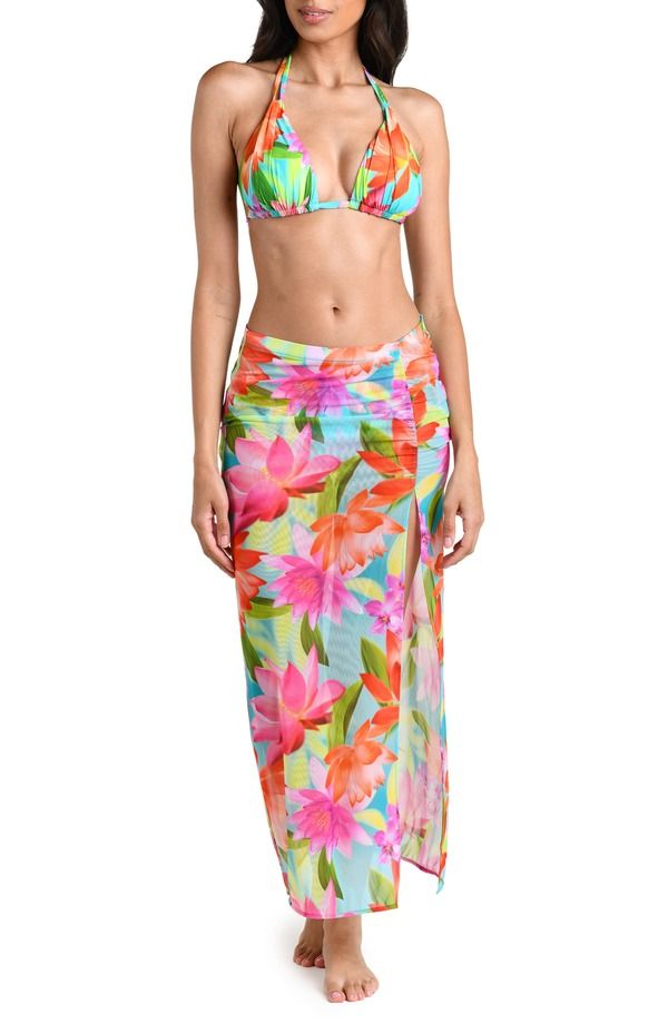 ラブランカ レディース ボトムスカート マキシ La Blanca Sunset Botanica Maxi Skirt CoverUp BLUE MULTI ブルー