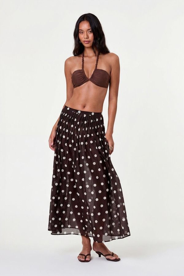 ニコラスカークウッド レディース ボトムスカート NICHOLAS Marit Skirt Espresso Ivory Polka Dot アイボリー 73,040円