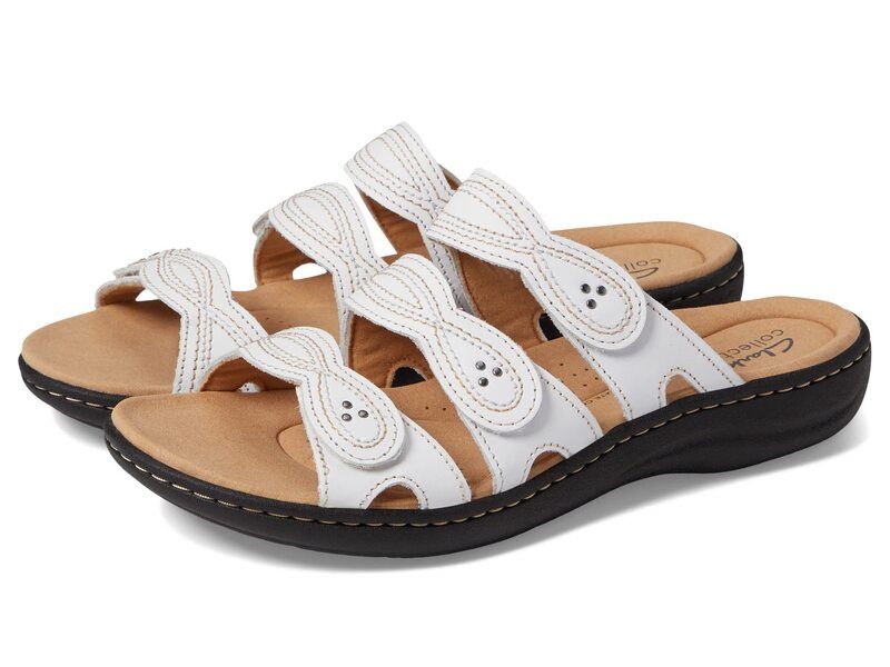 クラークス レディース シューズ サンダル Clarks Laurieann Ayla White Leather ホワイト