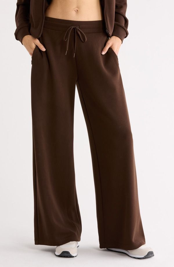 ゼラ レディース ボトムス カジュアルパンツ ワイドレッグ Zella Soft Luxe Wide Leg Pants BROWN MOLE ブラウン