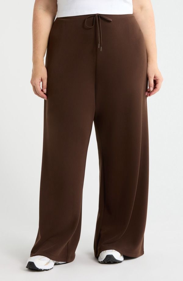 ゼラ レディース ボトムス レギンス ワイドレッグ プラスサイズ パンツ Zella Soft Luxe Wide Leg Pants Plus BROWN MOLE ブラウン