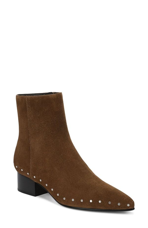 ヴィンス レディース シューズ ブーツ・レインブーツ レザー Vince August Pointed Toe Leather Bootie Women ELMWOOD