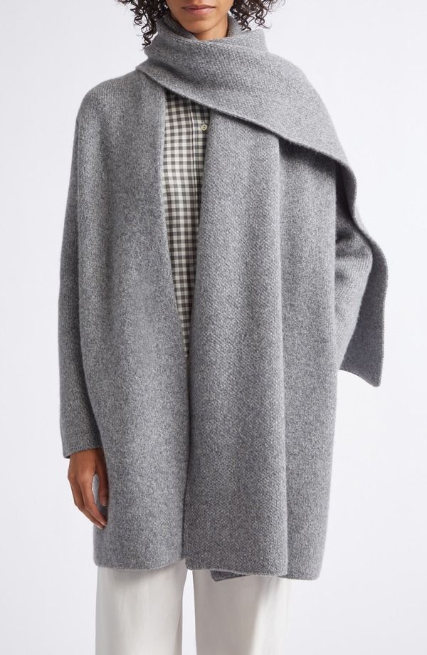 ヴィンス レディース アウター コート ドレープ セーター Vince Drape Sweater Coat MEDIUM HEATHER GREY グレー