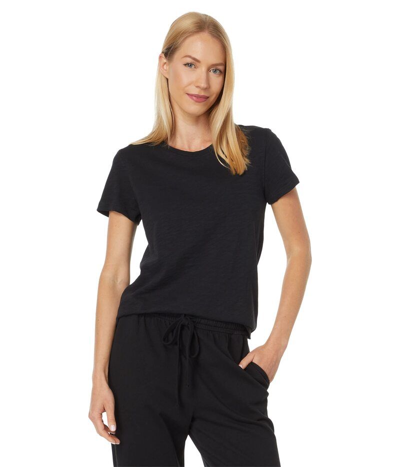 リラピー レディース トップス シャツ クルーネック Lilla P Short Sleeve Crew Neck Black ブラック