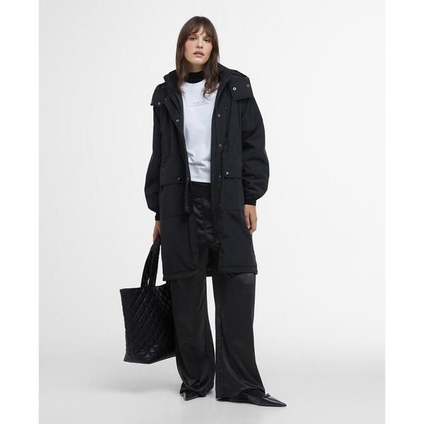 バブアー レディース アウター ジャケット・ブルゾン Barbour International Womens Kaylee Insulated Showerproof Rain Anorak Bla