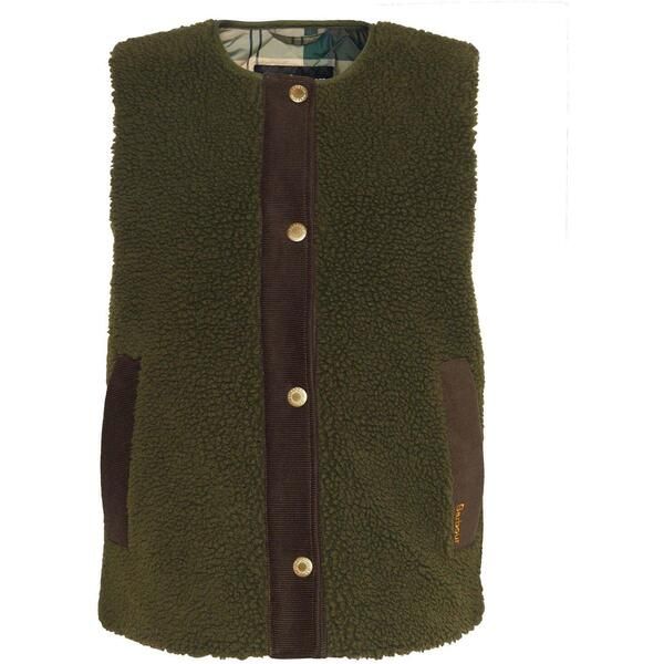 バブアー レディース アウター ベスト ノースリーブ ジレ Barbour Womens Dulsie Teddy Fur Sleeveless Gilet Olive オリーブ
