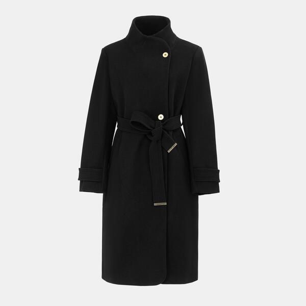 ビバ レディース アウター ジャケット・ブルゾン コート Biba Womens Billie Belted Long Sleeve MidLength Overcoat Black ブラック