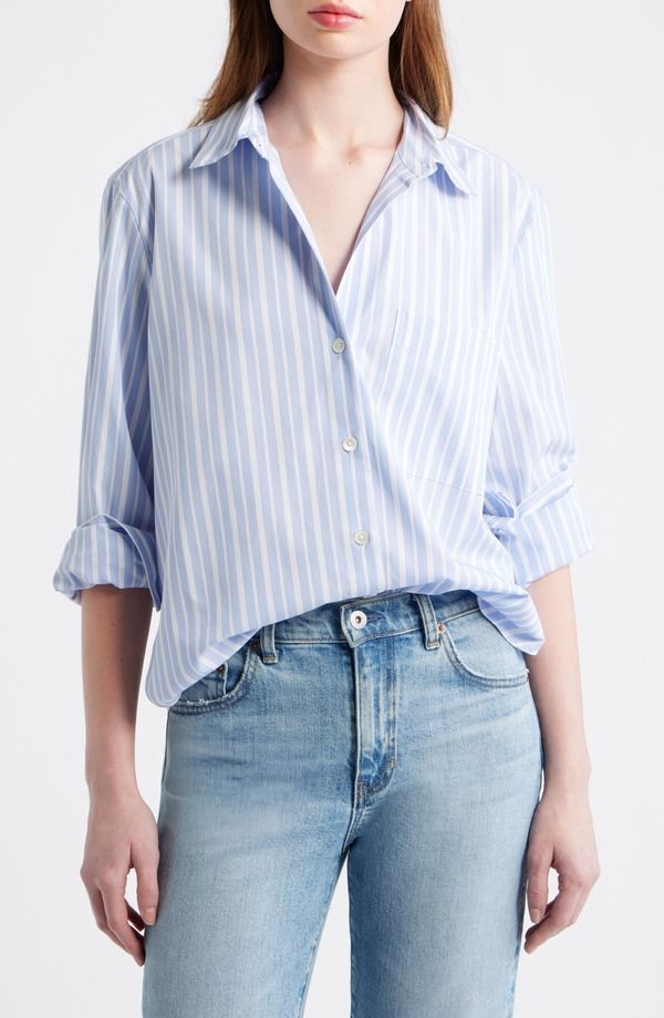 メイドウェル レディース トップス シャツ コットン Madewell The Signature Stripe Cotton Poplin YNeck Shirthe Signature YNeck 19,426円