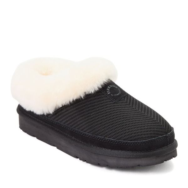 ディアフォームズ レディース シューズ サンダル ニット Dearfoams Fireside Adelaide Sport Knit Waterepellent Clog Women Black ブ