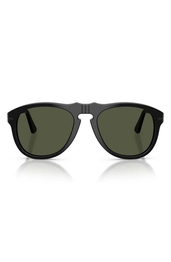 ペルソル レディース アクセサリー サングラス・アイウェア Persol 54mm Pilot Sunglasses BLACK GREEN ブラック