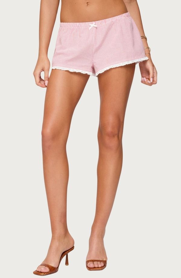 アディクテッド レディース ボトムス ハーフパンツ・ショーツ ショートパンツ EDIKTEDanna Stripe Shorts RED レッド 7,796円