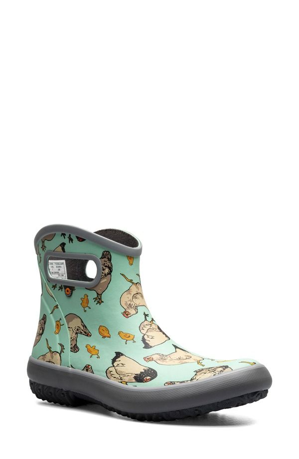 ボグス レディース シューズ ブーツ・レインブーツ Bogs Patch Waterproof Rain Boot Women AQUA MULTI アクア