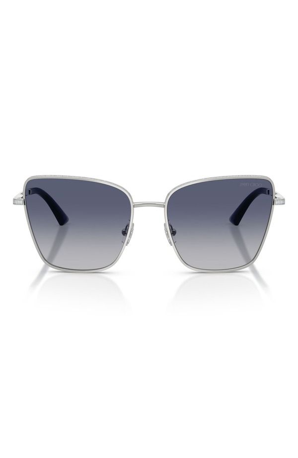 ジミーチュー レディース アクセサリー サングラス・アイウェア Jimmy Choo 55mm Gradient Square Sunglasse sILVER GRADIENT BLUE ブルー