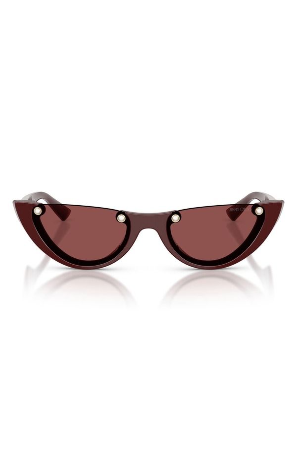 ジミーチュー レディース アクセサリー サングラス・アイウェア Jimmy Choo 53mm Semi Rimless Oval Sunglasses CRANBERRY DARK VIOLET バ