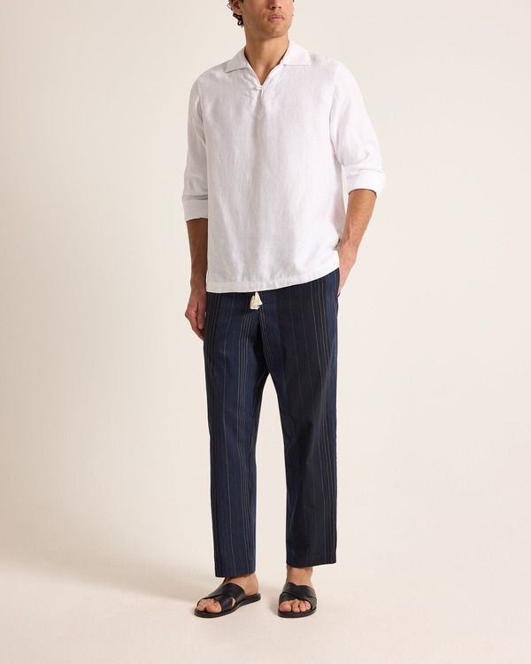 オールバー ブラウン メンズ トップス シャツ リラックスフィット リネン Orlebar Brown Vincent Linen Relaxed Fit Linen Long Sleeve Over