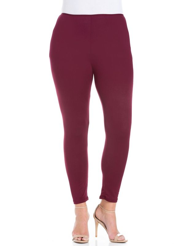 24 セブンコンフォート レディース ボトムス レギンス アンクル 24seven Comfort Apparel Stretch Anklength Leggings Wine ワイン