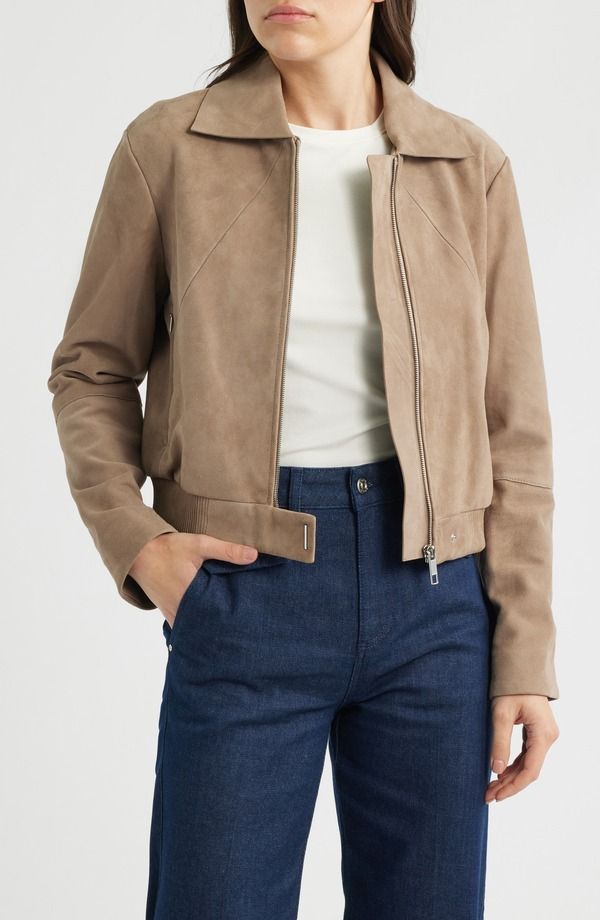 ボス レディース アウター ジャケット・ブルゾン スエード BOSSalene Suede Jacket BASALT 87,890円