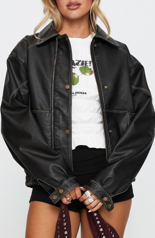プリンセスポリー レディース アウター ジャケット・ブルゾン レザー フェイクレザー Princess Polly Jaxton Faux Leather Jacket BLACK ブラック 19,786円