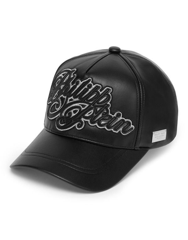 フィリッププレイン レディース アクセサリー 帽子 キャップ PHILIPPLEIN Baseball Cap Signature Unisex black ブラック