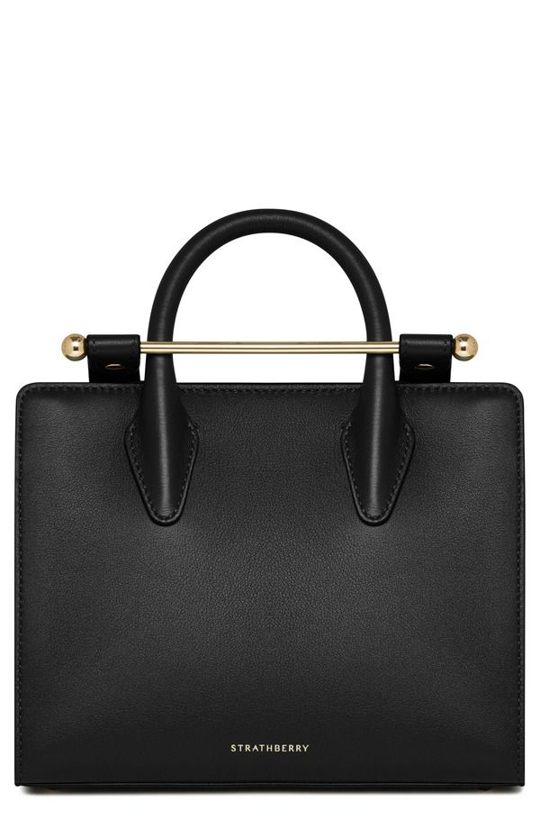 ストラスベリー レディース バッグ ミニ レザー Strathberry Mini Leather Tote BLACK ブラック