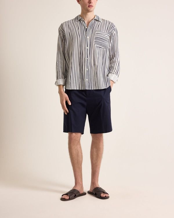 オールバー ブラウン メンズ トップス シャツ リラックスフィット リネン Orlebar Brown Grasmoor Linen Relaxed Fit Linen Stripe Shirt Wh 97,240円