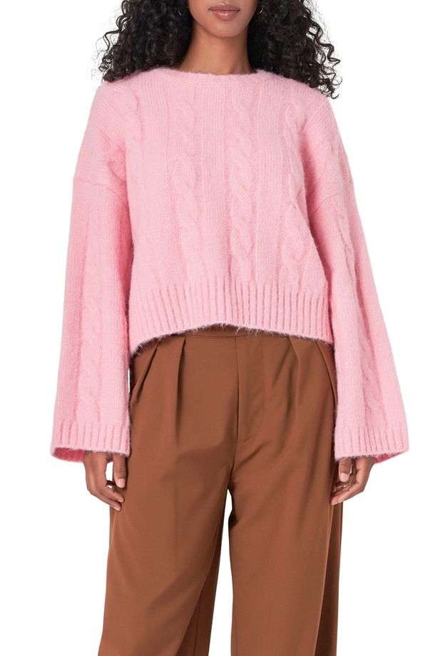 エンドレスローズ レディース アウター ニット・セーター Endless Rose Cable Stitch Sweater PINK ピンク 20,610円