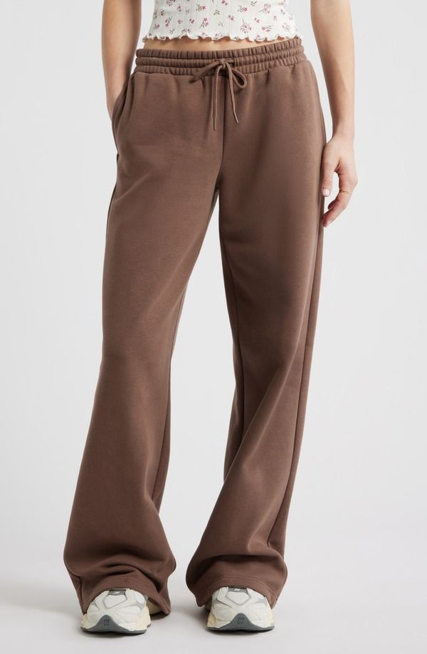 ビーピー レディース ボトムス カジュアルパンツ ワイドレッグ スウェットパンツ BP Baggy Wide Leg Sweatpants BROWN QUARTZ ブラウン