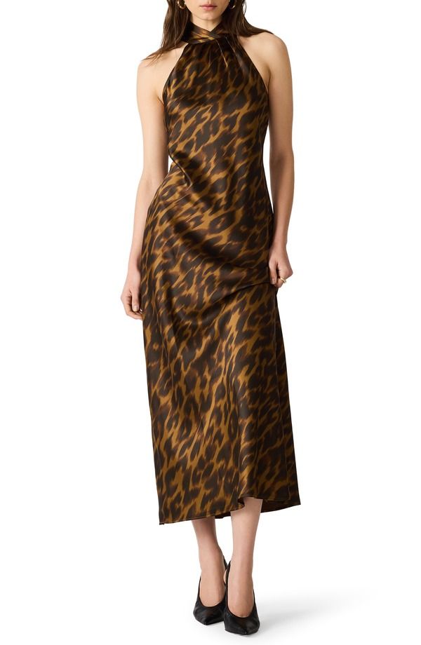 スティーブ マデン レディース トップス ワンピース プリント ミディ ホルター Steve Madden Alanah Leopard Print Halter Neck Midi Dress DA 20,705円
