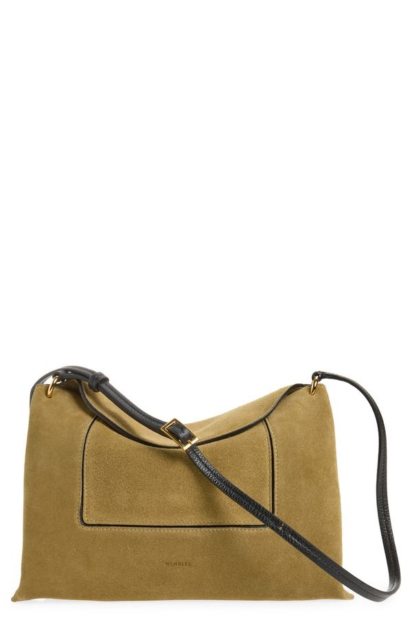 ワンドラー レディース バッグ スエード Wandler Penelope Slouch Suede Shoulder Bag KHAKI SUEDE BLACK ブラック