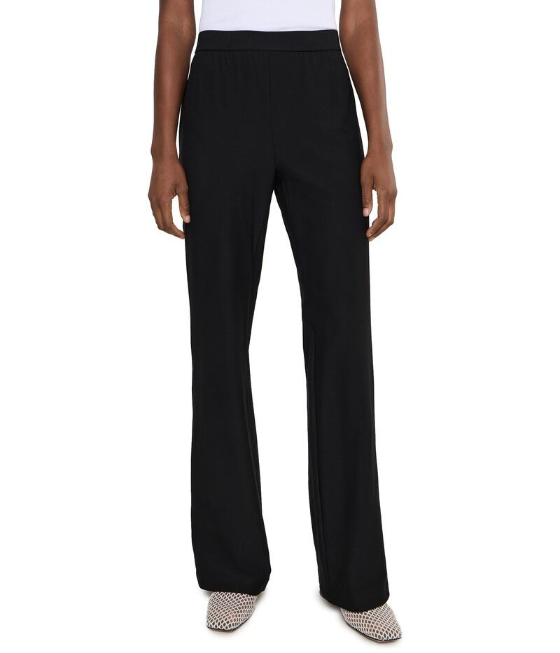 エイリーンフィッシャー レディース ボトムス カジュアルパンツ クレープ Eileen Fisher Washable Stretch Crepe FullLength Kick Pants Blac
