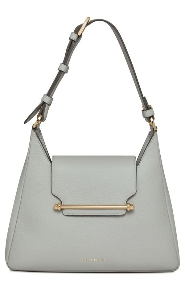 ストラスベリー レディース バッグ レザー Strathberry Multrees Leather Hobo Bag MARBLE GREY グレー