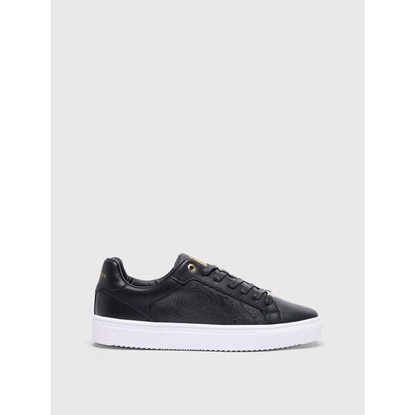 プレティグリーン メンズ シューズ スニーカー Pretty Green Mens Cali Paisley LowTop Trainers BlackWhite ホワイト