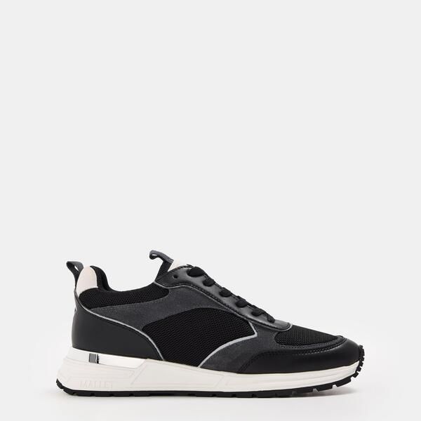マレット メンズ シューズ スニーカー Mallet Mens BethnalowTop Trainers Black Grey ブラック