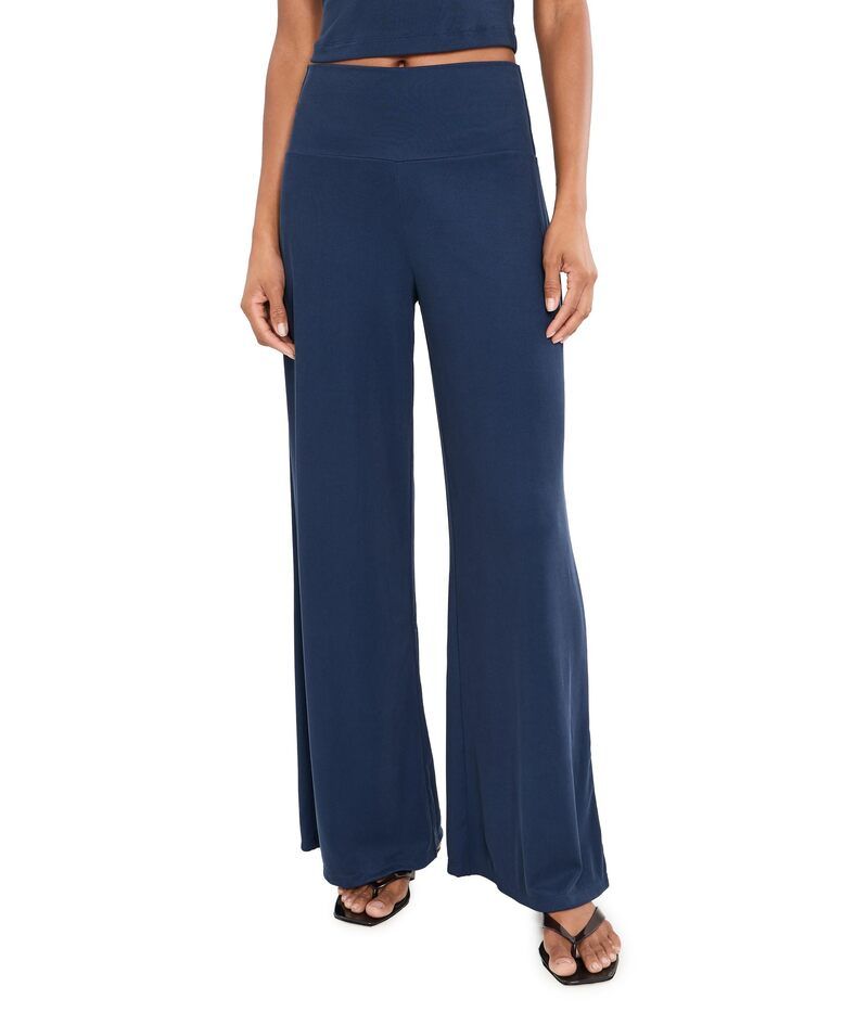 スピリチュアルギャングスタ レディース ボトムス カジュアルパンツ ワイドレッグ Spiritual Gangster Zen Rib Journey Wide Leg Pants Indigo イン