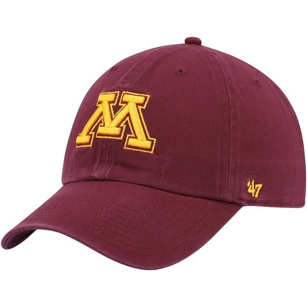 フォーティーセブン メンズ アクセサリー 帽子 Mens 47 Maroon Minnesota Golden Gophers Clean Up Adjustable Hat Maroon マルーン