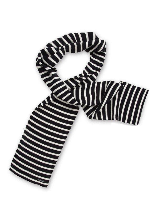 セイントジェームス レディース アクセサリー マフラー・ストール・スカーフ Saint James DUGUAY Striped Scarf NAVY IVORY アイボリー